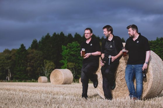 Steve Crossland, managing director, Neil Stirton, head brewer and George Wotherspoon, development director for Deeside Brewery