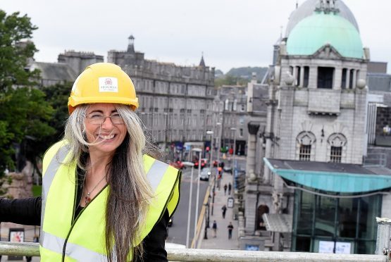 Dame Evelyn Glennie during a visit at Aberdeen Art Gallery