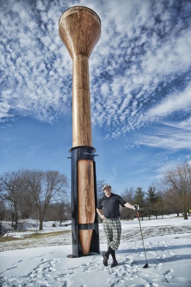 Largest golf tee in the town of Casey, Illinois