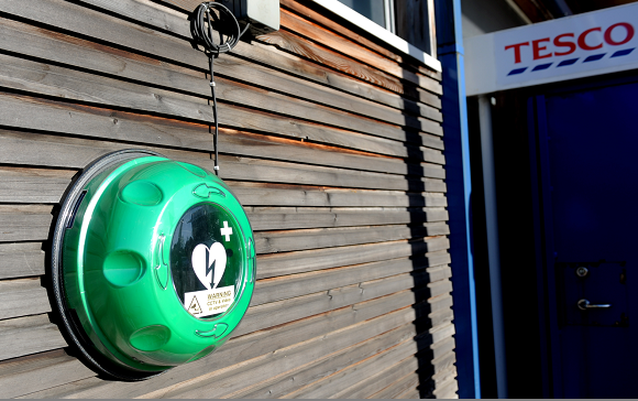 A community defibrillator at Tesco Newtonhill.