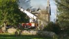 Firefighters at the scene in Carrbridge