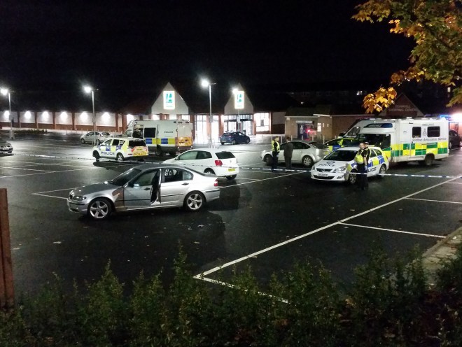 The incident took place outside Aldi.