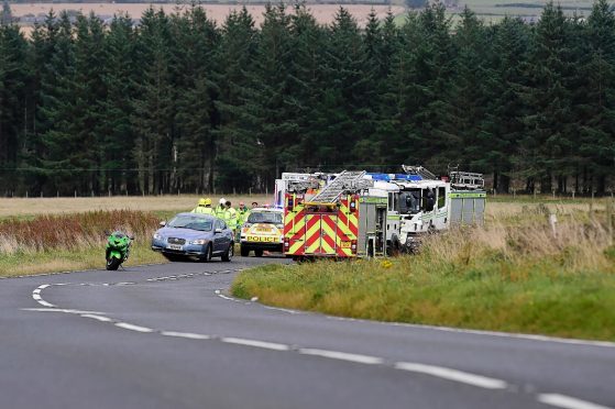 Scene of the crash on the A98
