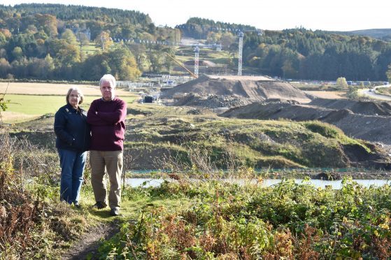 John and Sheena Bevan who stay in Milltimber near where the AWPR is being built. 
Picture by COLIN RENNIE