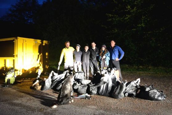 The 25 bags of rubbish collected on Ben Nevis last year