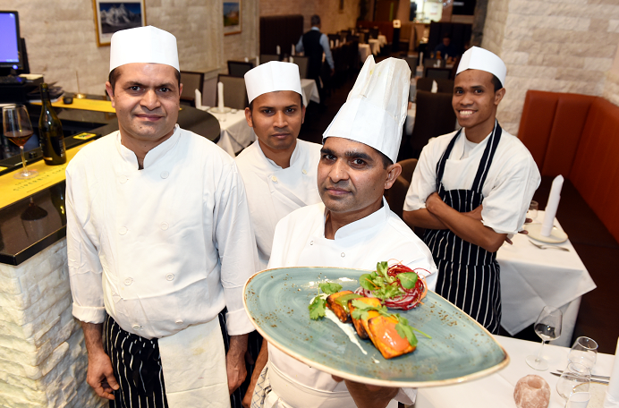 8848 Nepalese/Indian restaurant, 347 Union Street. (from left) Bishnu Dawadi, Fransis Dicosta, head chef Mahesh Bhattarai and Filish Mellisa. Picture by KEVIN EMSLIE