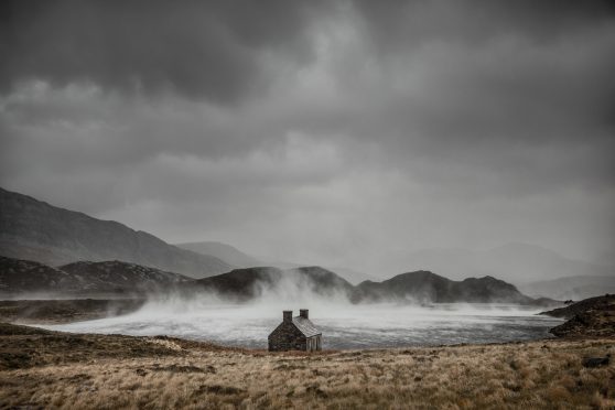 Dougie Cunningham  of Loch Stack in Sutherland, Scotland, entitled Shelter from the Storm