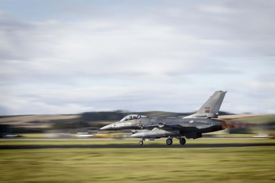 As part of Joint Warrior Portuguese F16's made RAF Lossiemouth their home.