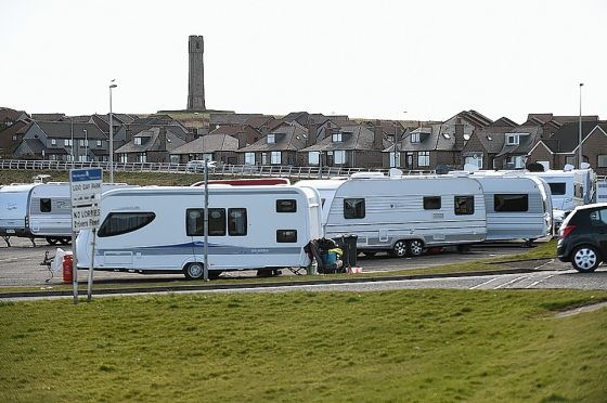 Travellers at Lido Car Park, Peterhead