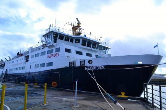 The MV Hebrides in Lochmaddy