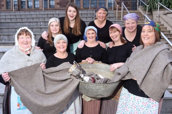 Laxdale Ladies, from Laxdale, Stornoway, winners of the Harris Tweed Authority Trophy for their waulking song.
