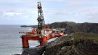 The Transocean Winner drilling rig after it ran aground on the beach of Dalmore in the Carloway area of the Isle of Lewis