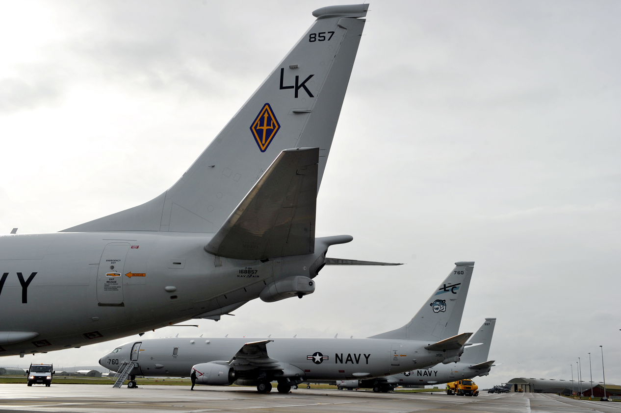 Poseidon P-8 aircraft are currently at RAF Lossiemouth as part of Operation Joint Warrior.