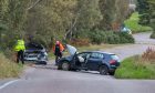 Scene of the crash in Moray