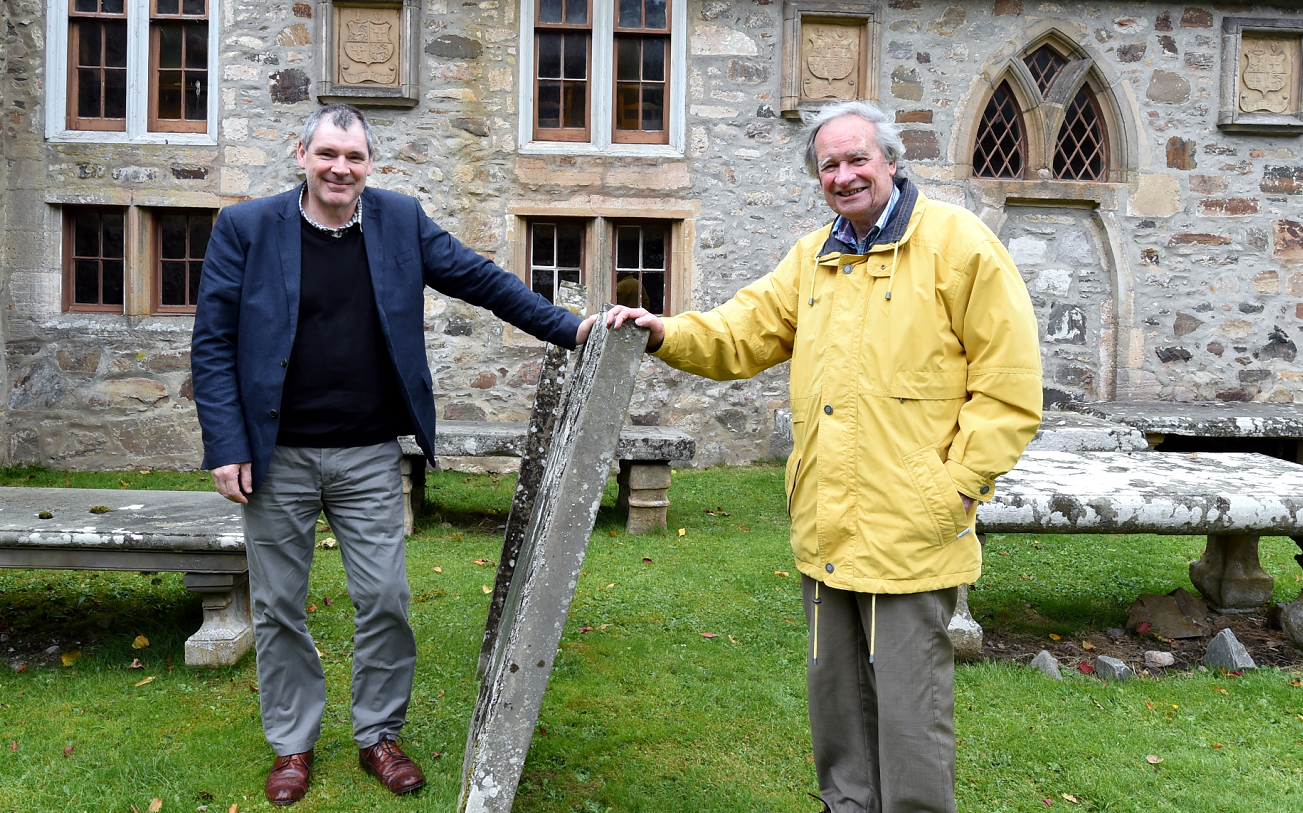 Cullen and Deskford Parish church, Cullen, where Robert the Bruce's wife died in 1327. Pictured: Reverend Douglas Stevenson and elder, James Findlay. Picture by Jim Irvine.