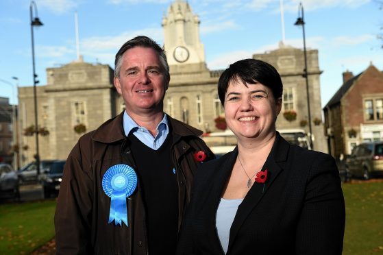 Ruth Davidson visited Inverurie to campaign ahead of the by-election.