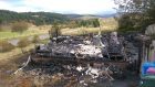Only charred remains are left of Joanna Davidson's home near Tomintoul.