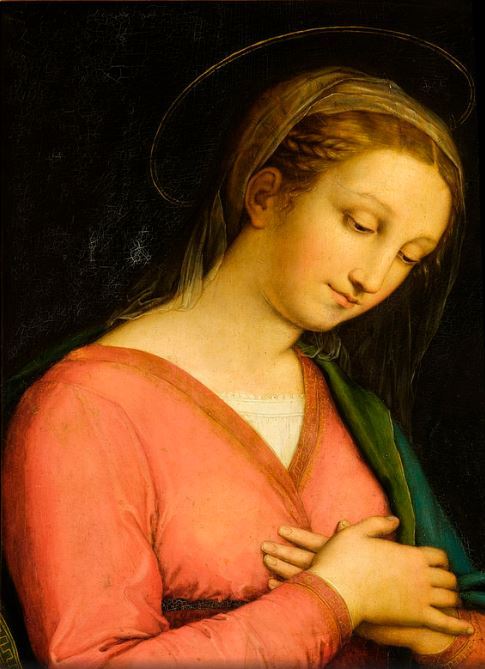 Possible Raphael discovered at Haddo House, The Virgin Mary.