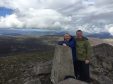 L-R John Cushnie with brother-in-law Paul Richards on the top of Mount Keen.