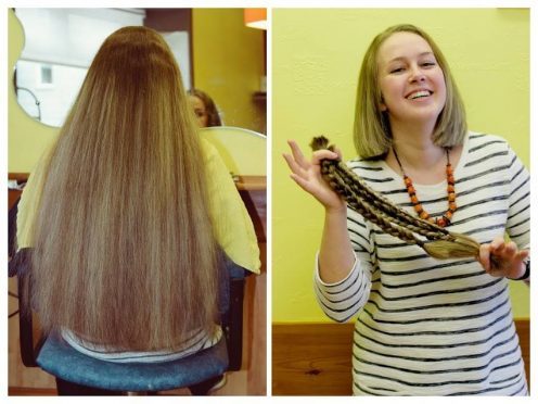 Ms Ceslikauskaite's hair will be donated to charity