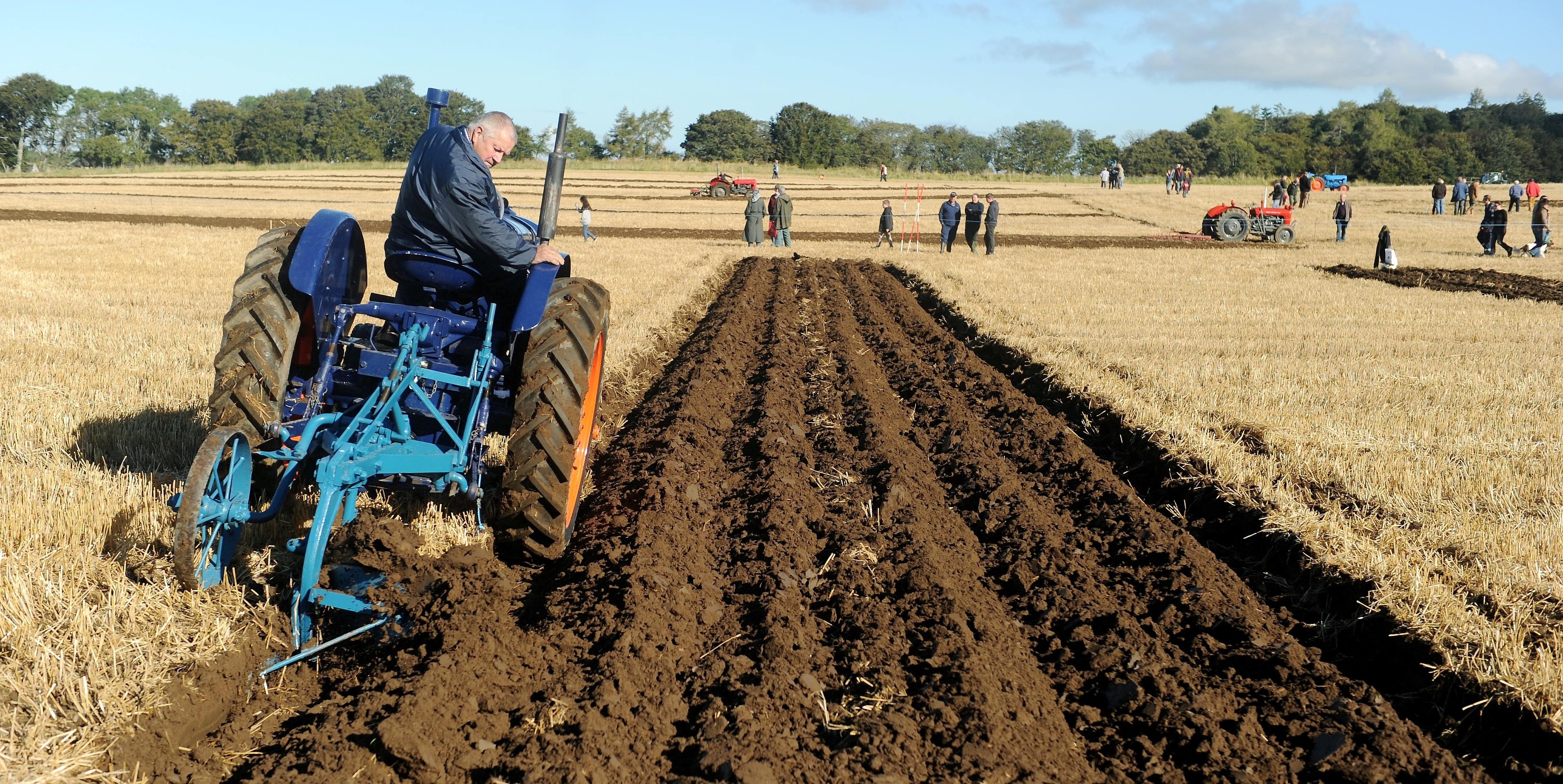 Duncan Mowat of Alcaig on the Black Isle ploughing with his Fordson 27N.