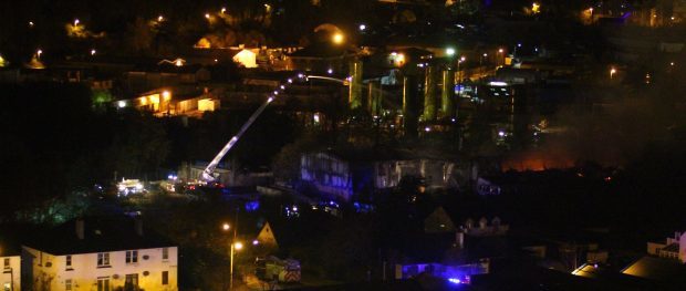 Fire services at the blaze in Oban