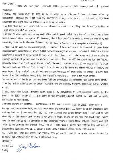 Why I wrote to serial killer Dennis Nilsen... And see his letters for ...