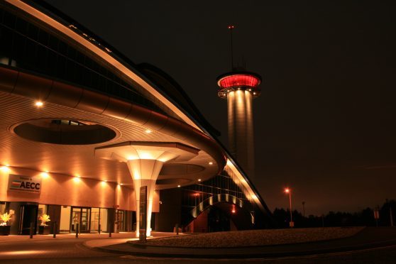 The AECC will be one of a number of buildings lit up red to support the Poppy Appeal.