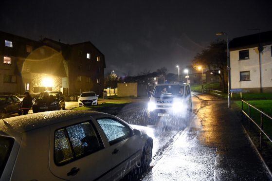 Police at the scene at Balnagask