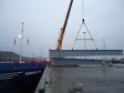 The beams for the new Inverness West Link arriving at the port of Inverness