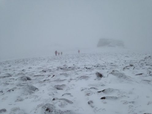 Braemar Mountain Rescue Team atop Beinn Mheadhoin (file pic)