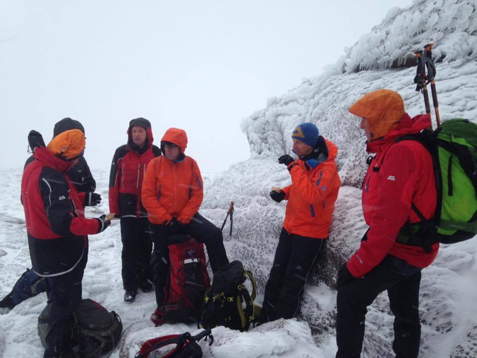 Braemar Mountain Rescue Team atop Beinn Mheadhoin