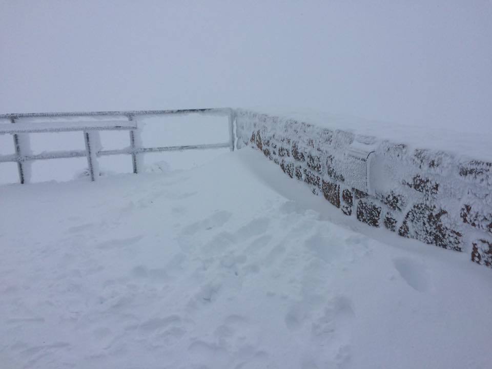 CairnGorm Mountain Ski Resort’s snow. Credit: Highland and Islands Weather Facebook page.
