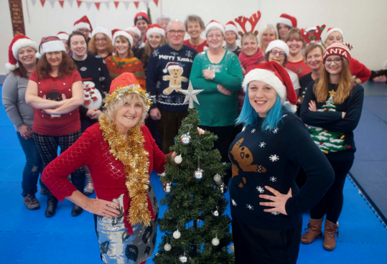 Lossiemouth and Kinloss Military Wives choirs, is launching there new Christmas album at Cummings Hall Kinloss . (Photo by Michael Traill)