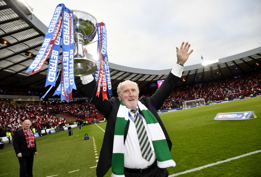 Celtic legend Danny McGrain with the BetFred Cup
