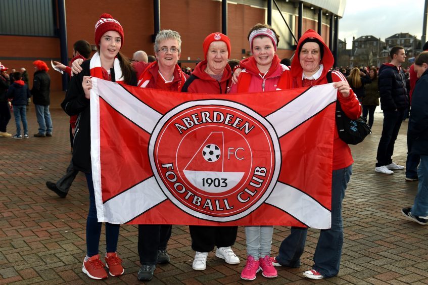 Betfred Cup final 2016 at Hampden Park.
Aberdeen v Celtic.

Picture of the McIntosh family.

Picture by KENNY ELRICK     27/011/2016