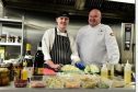 Entier chief executive Peter Bruce and Fresh Olive apprentice Shane Pirie