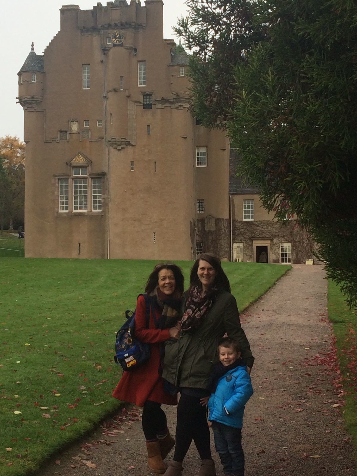 The family picture was taken at Crathes Castle