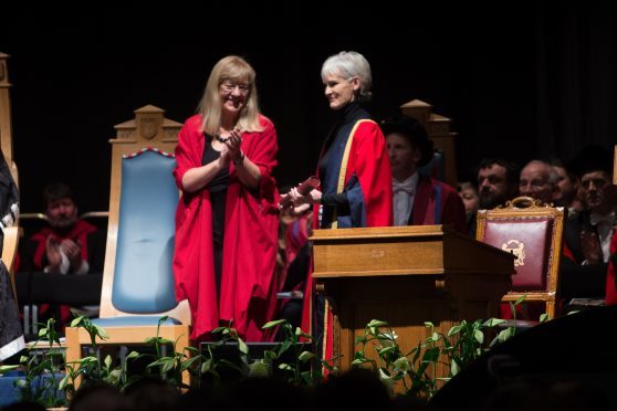 Judy Murray at the Aberdeen University graduations