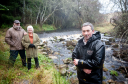 Funds raised from Knockando Community Trust's hydro scheme will be used to fund the village hall. Pictured: trust chairman Alasdair Anderson (right), directors Jolyon Havined and Jana Huntt (left).