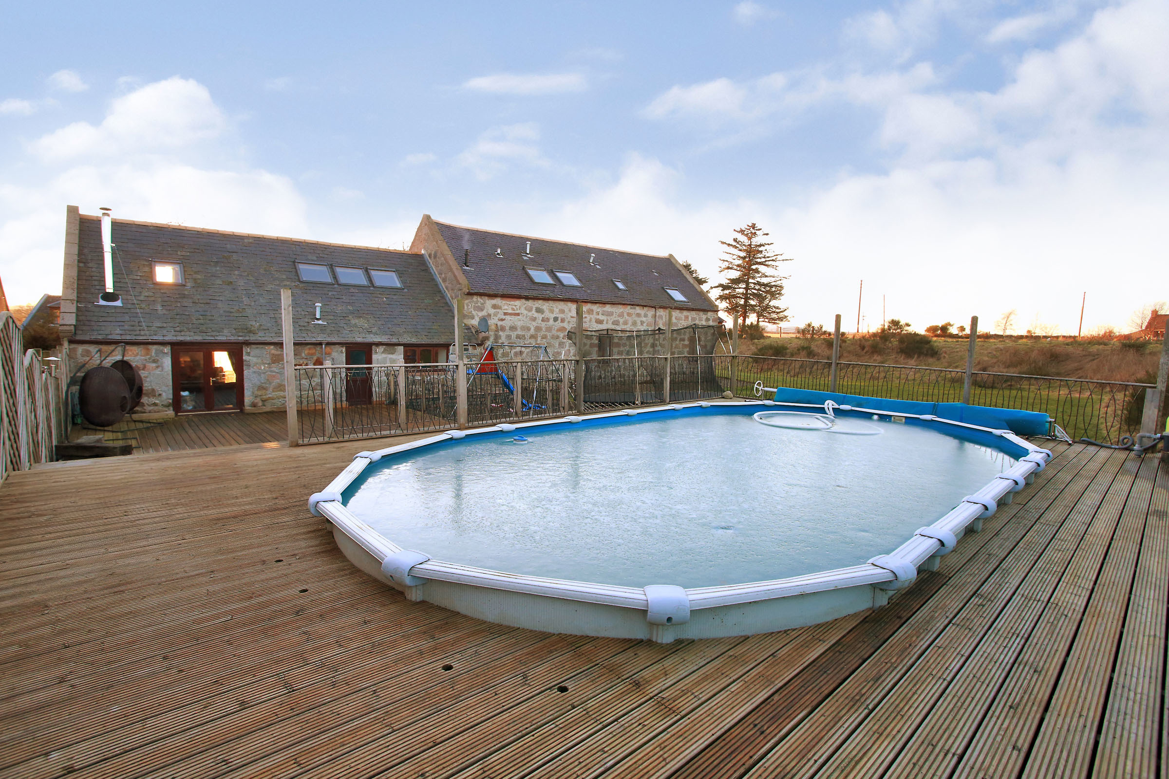 North Steading in South Linn, near Peterculter, has a heated swimming pool in the garden