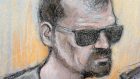 Court artist sketch of Stefano Brizzi, who admits trying to dispose of Pc Gordon Semple's body in an acid bath after being inspired by American TV series Breaking Bad (Elizabeth Cook/PA)