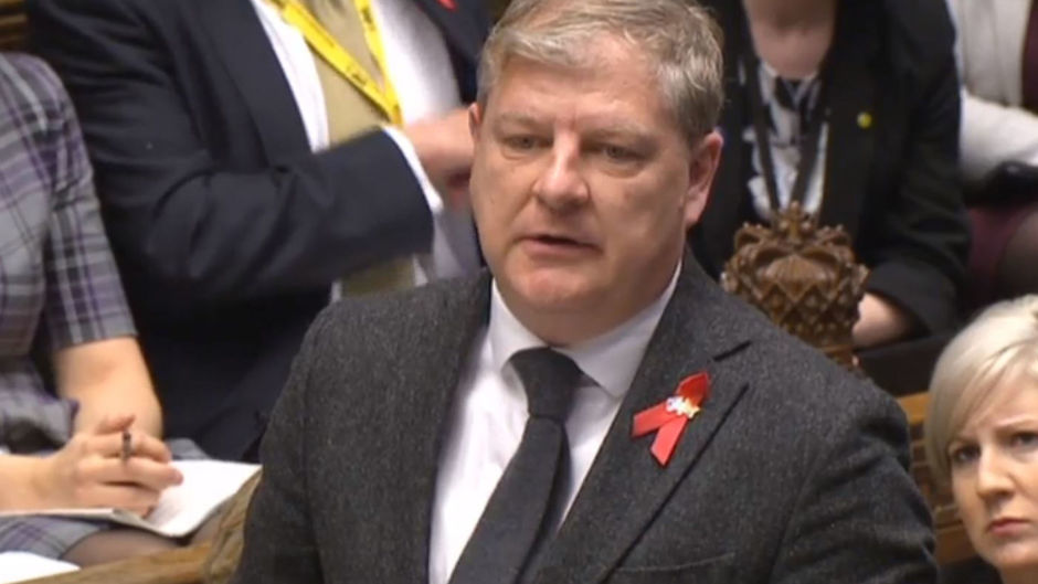SNP Westminster leader Angus Robertson speaks during Prime Minister's Questions