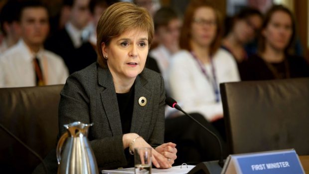 First Minister Nicola Sturgeon appears before the Scottish Parliament's conveners' group