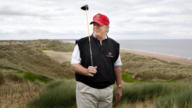 Donald Trump playing golf