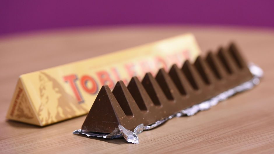 The new Toblerone, as the maker of the famous Swiss treat has changed its distinctive mountain peak shape and made bars lighter