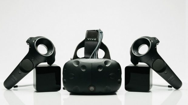 HTC undated handout photo of its Vive virtual reality headset
