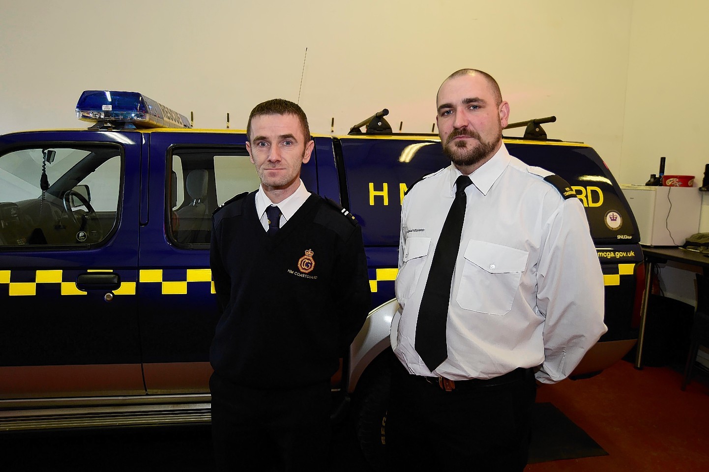 Fraserburgh Coastguard officers Darren Scott and Martin Stephen.