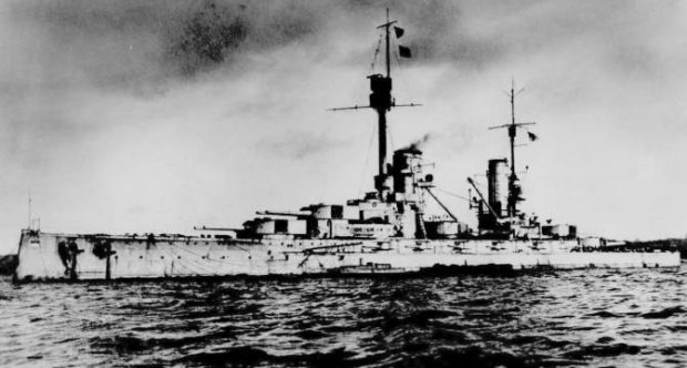 SMS Markgraf, a WW1 German warship that was scuttled in Scapa Flow in 1919.