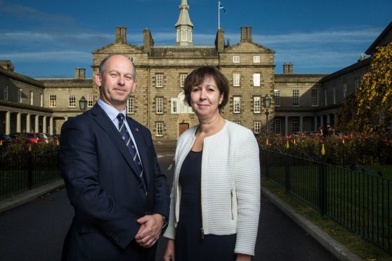 Simon Mills, Head of College, with Andrea Angus, Head of the Senior School